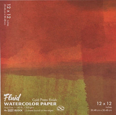 Watercolor pad - cp - 140lb - 12x12in (15s)