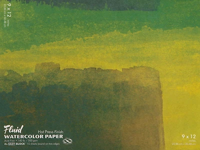 Watercolor pad - hp - 140lb - 9x12in (15s)