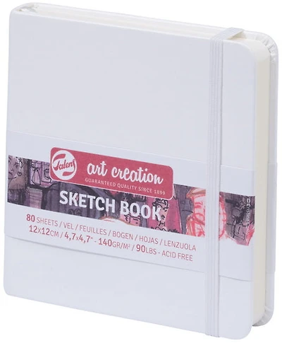 Carnet croquis art création blanc - 12x12cm