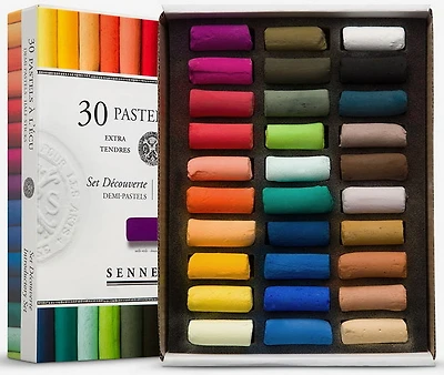 Ens. demi-pastels à l'écu - couleurs assorties (30)