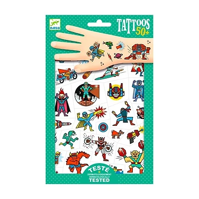 Temporary Tattoos - Heroes vs Villains