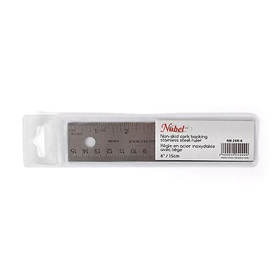 Stainless Steel and Cork Ruler - 15 INCH
