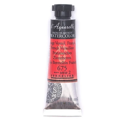Aquarelle tube - 10ml - rouge vermillon francais - s2