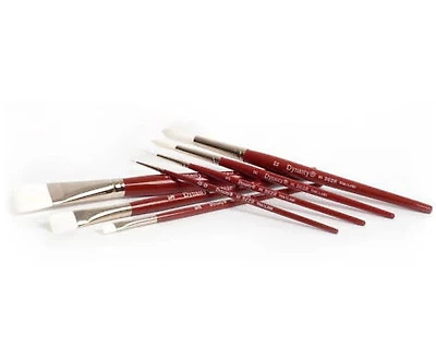 Pinceau manche court/poils synthétiques rond- #3