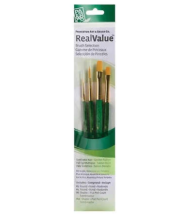 Synthetic paintbrush set - taklon gold - sh (4)