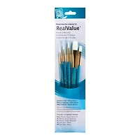 Synthetic paintbrush set - taklon white
