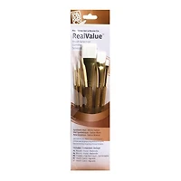 Synthetic paintbrush set - taklon white