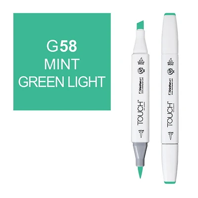 Marqueur touch pointe pinceau vert menthe clair