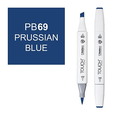 Marqueur touch pointe pinceau bleu de prusse