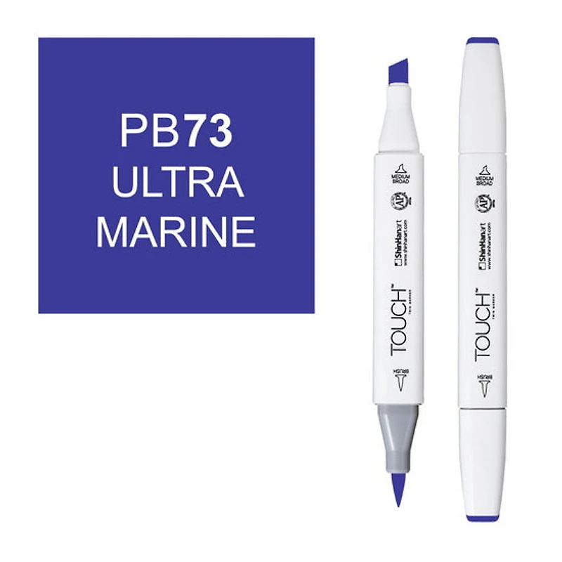 Marqueur touch pointe pinceau outremer