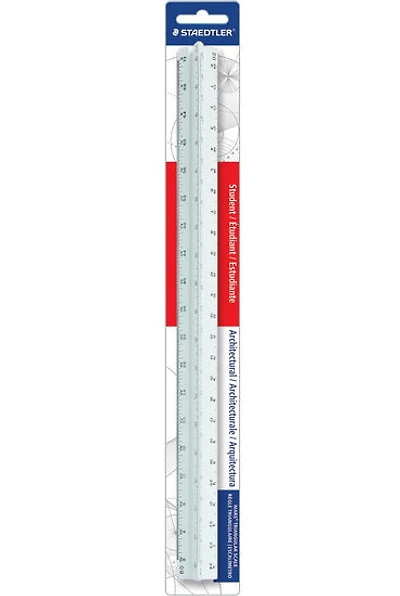 Règle triangulaire staedtler - 3/32,3/16,1/8,1/4,3/8