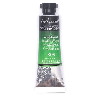Aquarelle tube - 10ml - vert hooker - s1