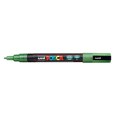 Marqueur posca conique pc-3m vert pailleté