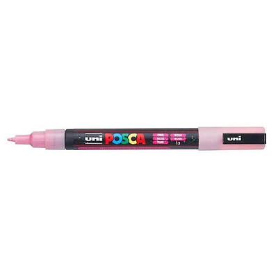 Marqueur posca conique pc-3m rose pailleté