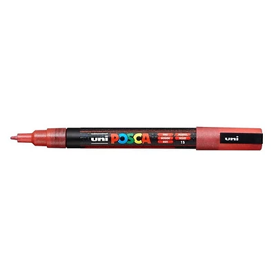 Marqueur posca conique pc-3m rouge pailleté