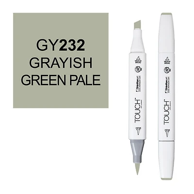 Marqueur touch pointe pinceau vert grisâtre pâle