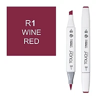 Marker touch brush wine red