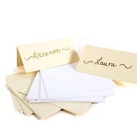25 Place Cards 10 x 10 cm White