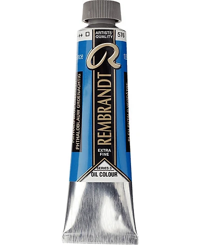 Huile rembrandt phtalo bleu vert