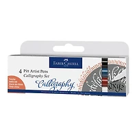 Ens. 4 marqueurs calligraphie pitt noir