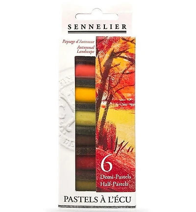 Ens. demi-pastels à l'écu - automne (6)