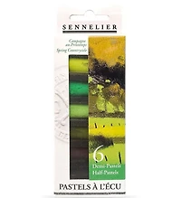 Ens. demi-pastels à l'écu - campagne au printemps (6)