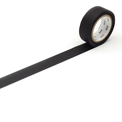 Ruban washi noir mat - 15mmx7m