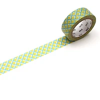 Ruban washi mt 15mmx7m tressage fond jaune