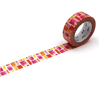 Ruban washi géométrique rose - 15mmx7m