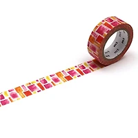 Ruban washi géométrique rose - 15mmx7m