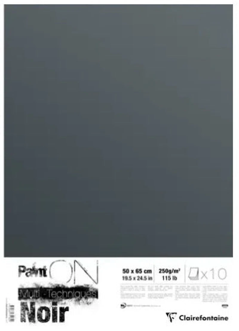 Paint'ON Mixed Media Sheet - 50 x 65 cm Black