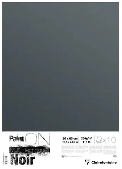 Paint'ON Mixed Media Sheet - 50 x 65 cm Black
