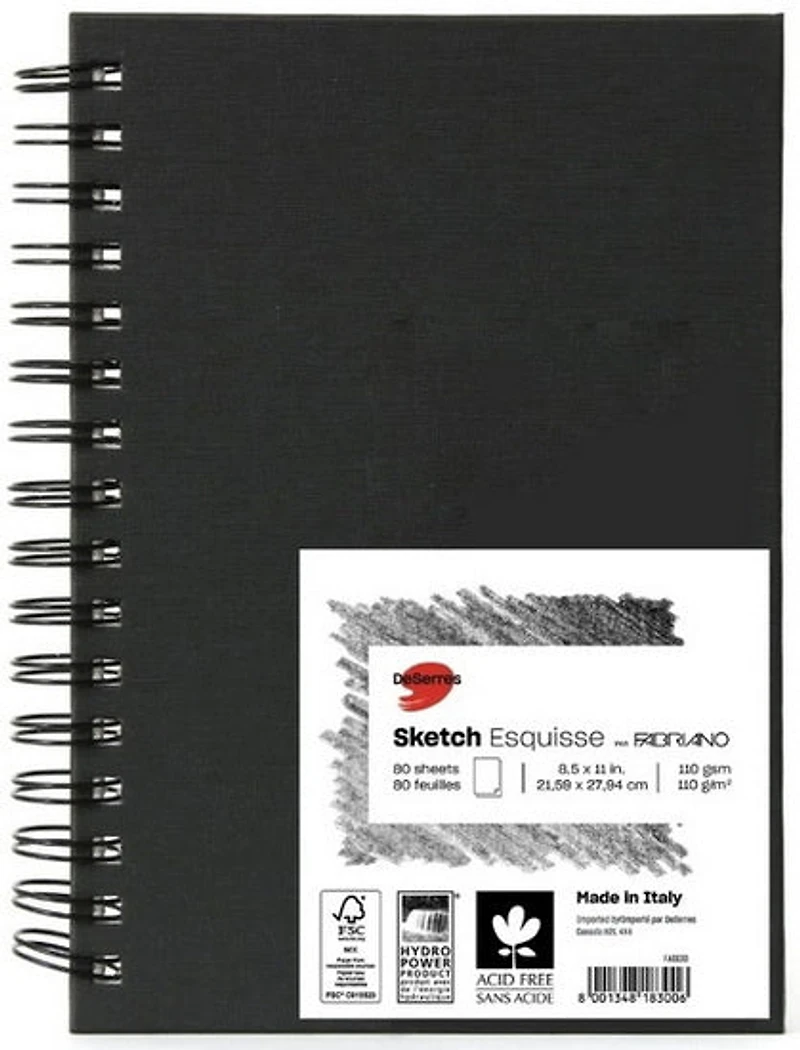 Cahier esquisse - reliure spirale - 110gsm