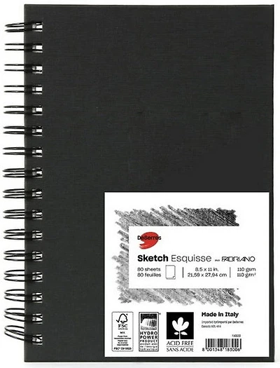 Cahier esquisse - reliure spirale - 110gsm