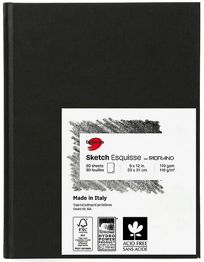 Cahier esquisse - reliure cousue - 9x12po (80f)