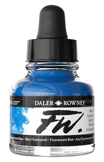 Encre acrylique - fw artists' - 29ml - bleu fluorescent