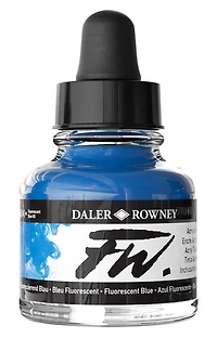 Encre acrylique - fw artists' - 29ml - bleu fluorescent