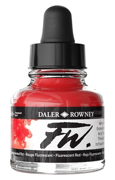 Encre acrylique - fw artists' - 29ml - rouge fluorescent