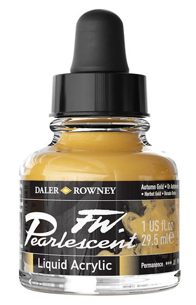 Encre acrylique - fw pearlescent- 29ml - or d'automne