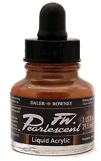 Encre acrylique - fw pearlescent- 29ml - cuivre aile d'oiseau