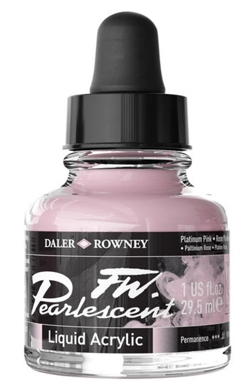 Acrylic ink - fw pearlescent - 29ml - platinum pink
