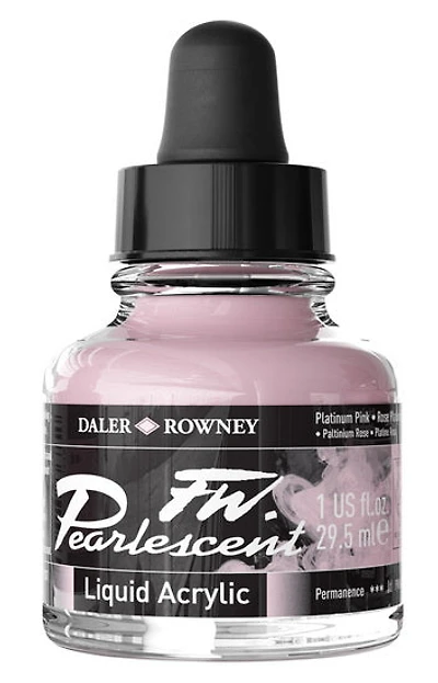 Acrylic ink - fw pearlescent - 29ml - platinum pink