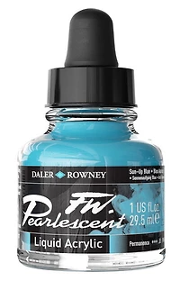 Acrylic ink - fw pearlescent - 29ml - sun up blue