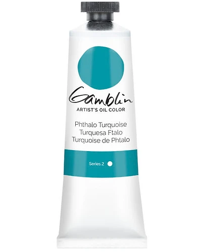 Huile turquoise phtalo - 37ml série 2