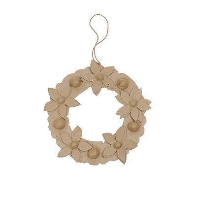 Couronne de fleurs en papier mâché