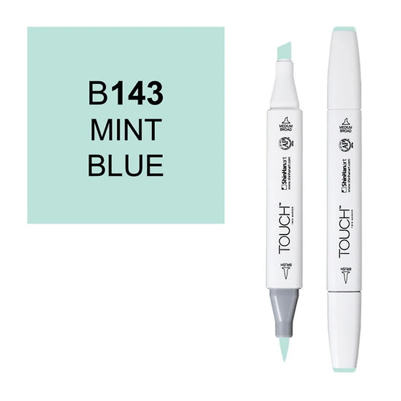 Marqueur touch pointe pinceau bleu menthe