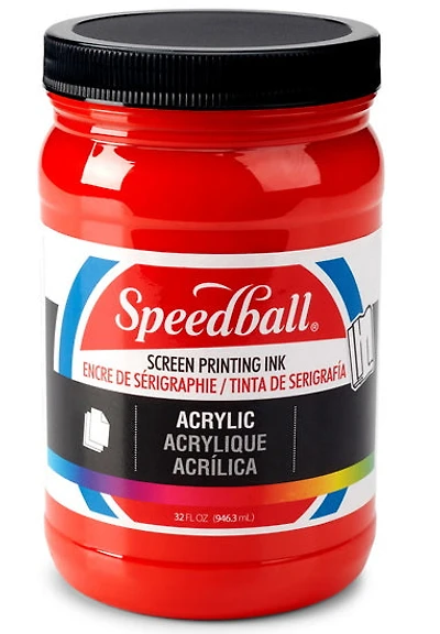 Screen printing ink - medium red - 32oz