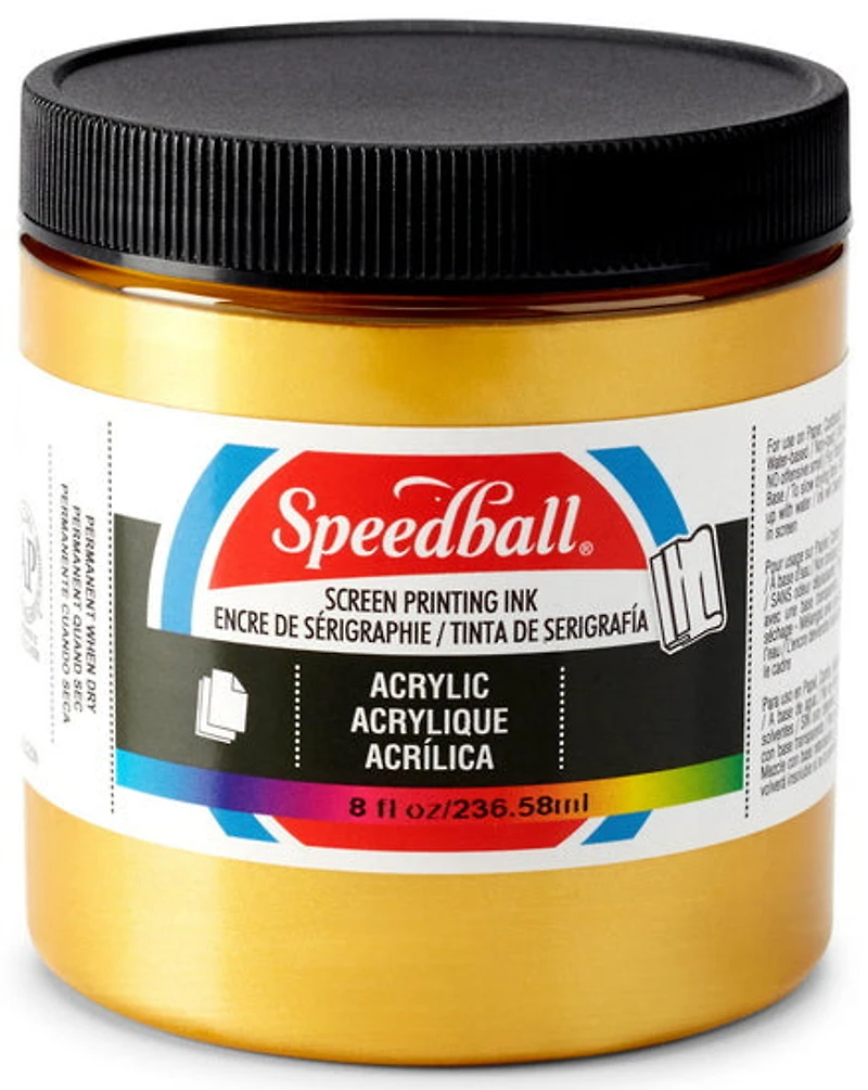 Screen printing ink - gold - 8oz