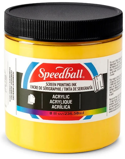 Encre sérigraphie - jaune moyen - 8oz