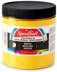 Encre sérigraphie - jaune moyen - 8oz
